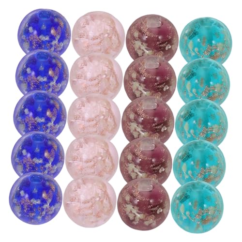 KOCKSHION 20 Stück Glasperlenzubehör Papiergewichte Meereswellen Mondlicht-glasstudio Im Dunkeln Leuchtende Buchstabenperlen Geblasenes Glas Leuchtende Perle Planet-glaslampe von KOCKSHION