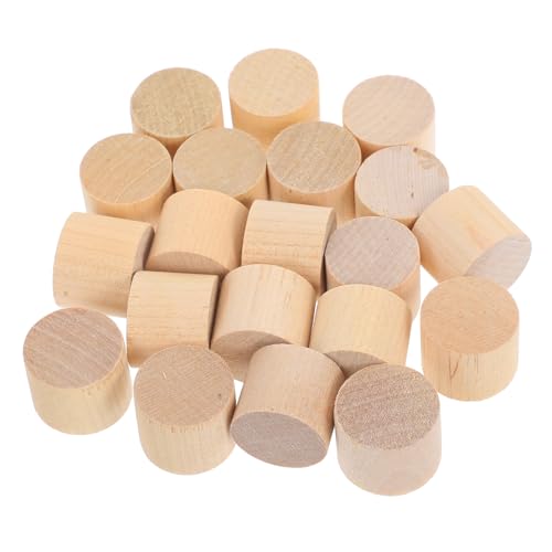 KOCKSHION 20 Stück Holz Zylinder Blöcke Unbehandelte Diy Holzklötze Birke für Kreative Bastelprojekte Runde Holzstücke für Dekoration und Handwerk von KOCKSHION