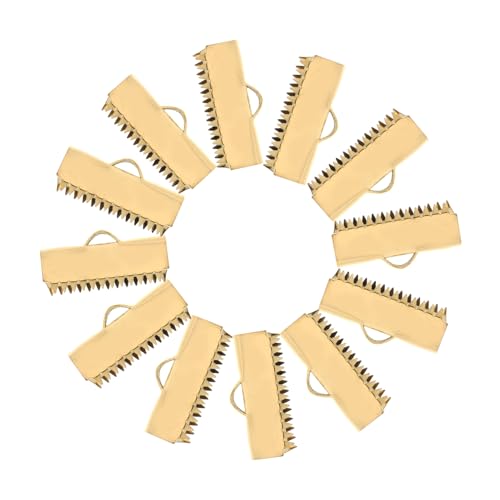 KOCKSHION 20 Stück Perlenschnalle Spitzschnalle Zubehör Accessoires Armbänder Schmuck Halskettenstapler Halskettenkettenverkürzer Mehrfach Halskettenverschluss Kettenhalskette Golden von KOCKSHION