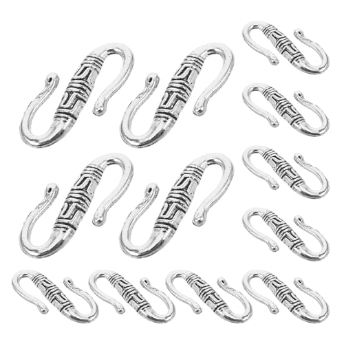 KOCKSHION 20 Stück Retro S Haken Verschluss Tibetischem Silber für DIY Schmuck für Armbänder und Praktische Verbindungselemente für Designs von KOCKSHION