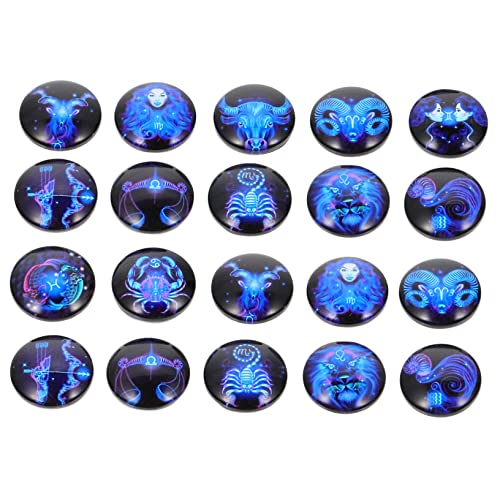 KOCKSHION 20 Stück Runde Edelstein Patches für Schmuck DIY Patches für Armbänder und Schlüsselanhänger Bastelmaterial von KOCKSHION