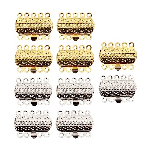 KOCKSHION 20 Stück Teiliges Schmuckzubehör Reihige Verbindungsschnallen für Armbänder und für DIY Schmuckherstellung Silber von KOCKSHION