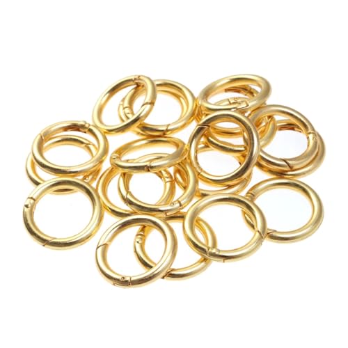 KOCKSHION 20 Stück Zinclegierungs Springringe Schlüsselring Spalt Ringe für Schmuckherstellung Langlebig Rostfrei Vielseitig Einsetzbar für Taschen Kleidung und Mehr von KOCKSHION