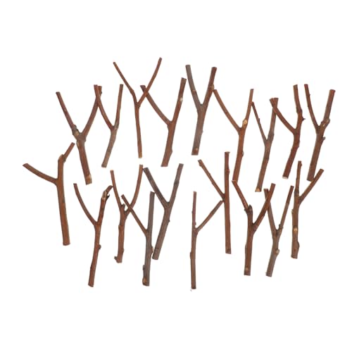 KOCKSHION 20 Stück Zweigmaterial Zweige zum Basteln Log-Sticks natürliche Zweige Holz von KOCKSHION