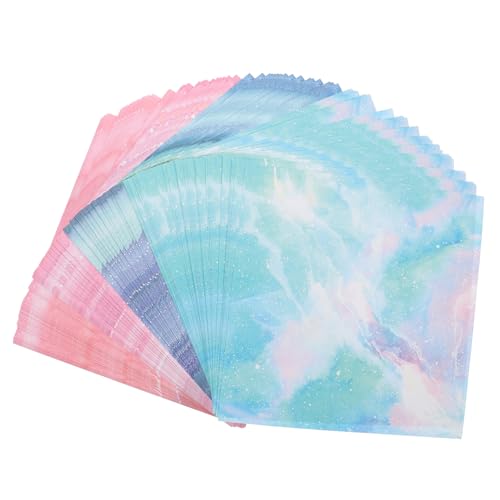 KOCKSHION 200 Blatt Buntes Origami Papier im Sky Thema Doppelseitiges DIY Papier für Kreative Bastelprojekte für Bastelkurse Hochwertiges Reißfestes Material für Scrapbooking und von KOCKSHION