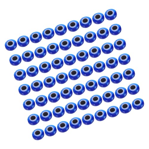 KOCKSHION 200 Stück Evil Eye Spacer Perlen Flach Rund aus Leichtem Harz für DIY Schmuckherstellung Armbänder Halsketten Ohrringe Bastelperlen Blau KOCKSHION 200 Stück Evil Eye Spacer Perlen Flach Rund aus Leichtem Harz für DIY Schmuckherstellung Armbänder Halsketten Ohrringe Bastelperlen Blau von KOCKSHION