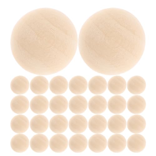 KOCKSHION 200 Stück Halbe Holzperlen Unlackierte DIY Bastelperlen Holz für Schmuck Armbänder und Kreative Projekte für Bastelbedarf von KOCKSHION