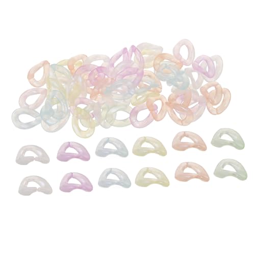 KOCKSHION 200 Stück Leuchtender Verbindungsring Kettenglieder Für Die Schmuckherstellung Verbinder Für Leuchtende Armbänder Kettenschmuck Verbindungsringe Kreisclips Acryl von KOCKSHION