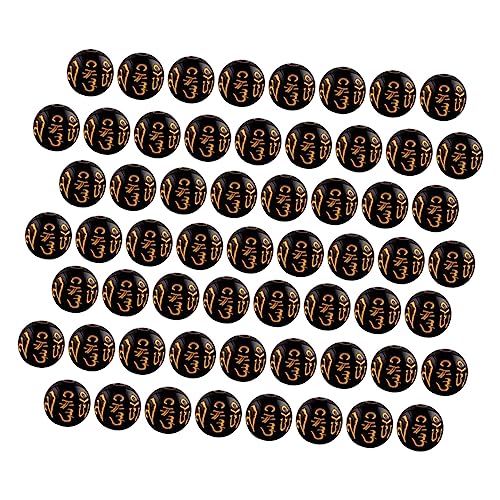 KOCKSHION 200 Stück Tibetische Buddha Perlen Schwarze DIY Schmuckzubehör für Armbänder und Dekorative Lose Perlen für Bastelarbeiten und KOCKSHION 200 Stück Tibetische Buddha Perlen Schwarze DIY Schmuckzubehör für Armbänder und Dekorative Lose Perlen für Bastelarbeiten und von KOCKSHION