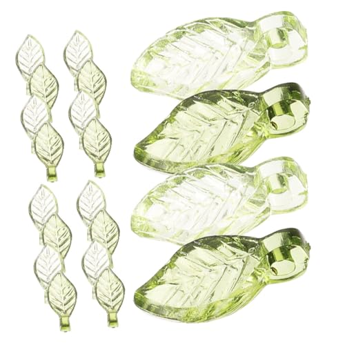 KOCKSHION 200 Stück Transparente Grüne Blattform Beads für Diy Schmuckherstellung Armband und Anhänger für Kreative Bastelprojekte von KOCKSHION