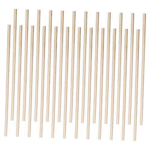 KOCKSHION 200Stücke Unlackierte Holzstäbe für DIY Bastelmaterialien für Projekte für Holzfahrzeuge und Modellbau Sichere und Glatte Oberfläche für Unbeschwertes Basteln von KOCKSHION