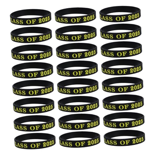 KOCKSHION 24 Stück Abschlussarmbänder Silikon für Klasse Partyzubehör mit Aufdruck Class Of für Unvergessliche Abschlusspartys und Erinnerungen KOCKSHION 24 Stück Abschlussarmbänder Silikon für Klasse Partyzubehör mit Aufdruck Class Of für Unvergessliche Abschlusspartys und Erinnerungen von KOCKSHION