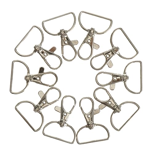 KOCKSHION 24 Stück D Ring Karabinerhaken Karabiner für Schlüsselanhänger DIY Bastelbedarf für Lanyards Hundehalsbänder und Gepäckverschlüsse KOCKSHION 24 Stück D Ring Karabinerhaken Karabiner für Schlüsselanhänger DIY Bastelbedarf für Lanyards Hundehalsbänder und Gepäckverschlüsse von KOCKSHION