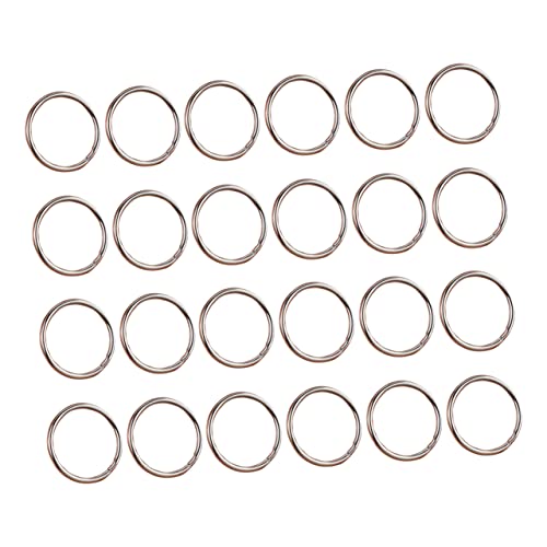 KOCKSHION 24Stücke Schlüsselringe Metall Splitting Ringe DIY Schlüsselanhänger für Autoschlüssel und Projekte Nickelfrei Leicht zu Verwenden Praktisch von KOCKSHION