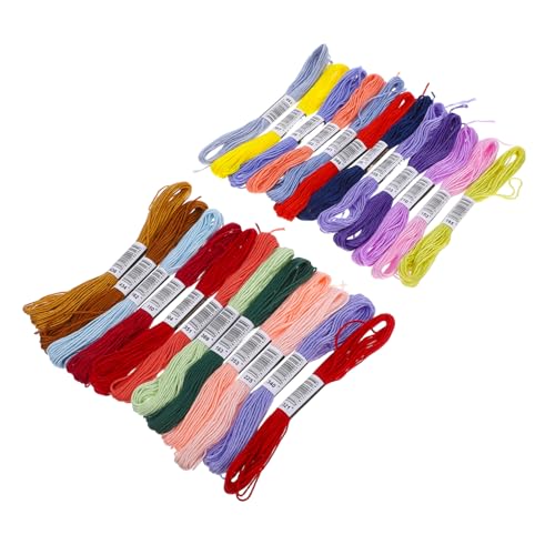 KOCKSHION 24Stücke Teiliges Kreuzstich Fäden Set Baumwollfaden für Handwerk Häkeln und Armbandherstellung Multifunktionales Stickgarn für Kreative Projekte für DIY und Reisen KOCKSHION 24Stücke Teiliges Kreuzstich Fäden Set Baumwollfaden für Handwerk Häkeln und Armbandherstellung Multifunktionales Stickgarn für Kreative Projekte für DIY und Reisen von KOCKSHION