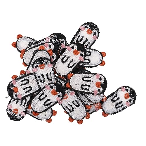 KOCKSHION 25 Stück Cartoon Pinguin Aufnäher zum Aufnähen Hochwertige Stoffpatches für Kleidung Taschen Hüte DIY Bastelprojekte und Reparaturen von KOCKSHION