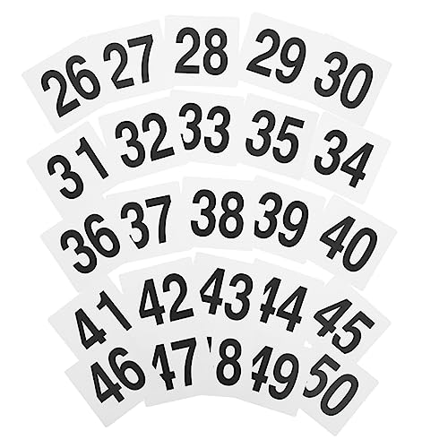 KOCKSHION 25 Stück Tisch Nummernschild Tischnummernhalter für die Hochzeit Gala Hochzeitstischnummern transparent Büfett hochzeitsdeko hochzeitsdeco Festzubehör Stuhl-PVC-Schilder Tischzelte von KOCKSHION