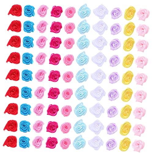 KOCKSHION 250Stücke Mischfarbe DIY Band Handgemachte Satin Rosen für Bastelprojekte Dekoration für Hochzeiten Feste Scrapbooking und Mehr Hochwertigem Material Gefertigt von KOCKSHION