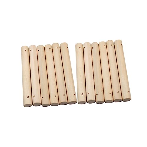 KOCKSHION 25Stücke Massivholzstangen für DIY Bastelprojekte Runde Holzstäbe für Modellbau Spielzeugbau und Heimwerkerarbeiten Langlebig und Wiederverwendbar von KOCKSHION