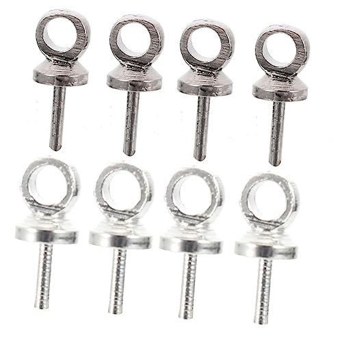 KOCKSHION 2Sätze Selbstkippende Augenschraubenhaken Reinem Schmuckzubehör für DIY Anhänger für Halsketten und Armbänder Bastelideen von KOCKSHION