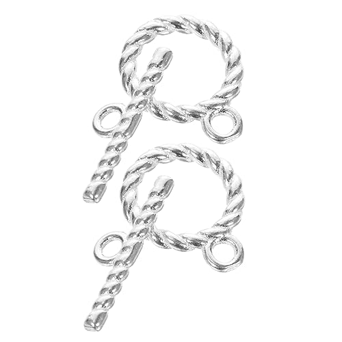 KOCKSHION 2Sätze Silber Knebelverschlüsse Verbindungshaken für Armbänder und Halsketten DIY Schmuckzubehör Einfache Installation für Designs Leicht und Kompakt KOCKSHION 2Sätze Silber Knebelverschlüsse Verbindungshaken für Armbänder und Halsketten DIY Schmuckzubehör Einfache Installation für Designs Leicht und Kompakt von KOCKSHION