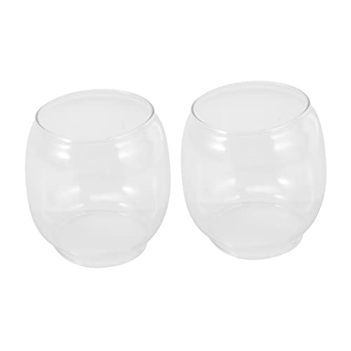 KOCKSHION 2Stücke Glasöllampe Schirm Lampenabdeckung Retro Winddicht Ersatz für Petroleumlampe für Dekoration und zu Besonderen Anlässen von KOCKSHION