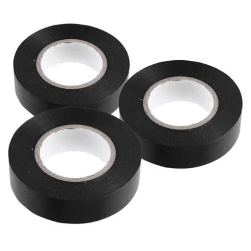 KOCKSHION 3 Rollen Isolierband Hochtemperatur Klebeband Elektrikerklebeband für Kabel und Draht Schwarz Vielseitig Einsetzbar für Elektro und Automobilanwendungen von KOCKSHION