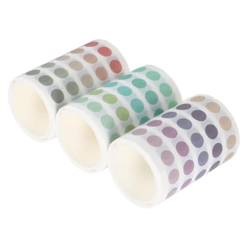 KOCKSHION 3 Rollen Polka Dot -Aufkleberband Maskierungsaufkleber kreis aufkleber Washi-Sticker-Pad Washi-Punkte Washi -Aufkleber neutrale Sticker Pastell-Punktaufkleber Papier KOCKSHION 3 Rollen Polka Dot -Aufkleberband Maskierungsaufkleber kreis aufkleber Washi-Sticker-Pad Washi-Punkte Washi -Aufkleber neutrale Sticker Pastell-Punktaufkleber Papier von KOCKSHION