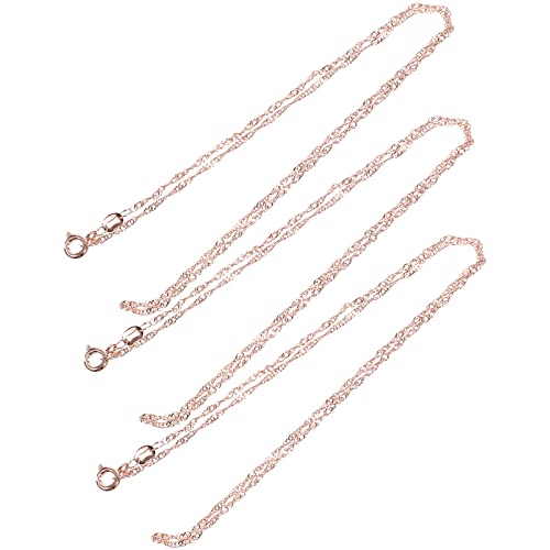 KOCKSHION 3 Stück Roségold Wellenkette DIY Halskette für Eleganten Schmuck für Kreative Projekte und Besondere Anlässe KOCKSHION 3 Stück Roségold Wellenkette DIY Halskette für Eleganten Schmuck für Kreative Projekte und Besondere Anlässe von KOCKSHION