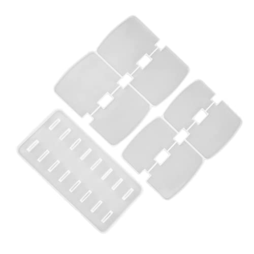 KOCKSHION 3 Stück Teiliges Silikon Aufbewahrungsregal Gießform für DIY Schmuck und Kosmetik Wiederverwendbar Flexibles und Transparentes Design Einfach zu Bedienen Reinigen von KOCKSHION