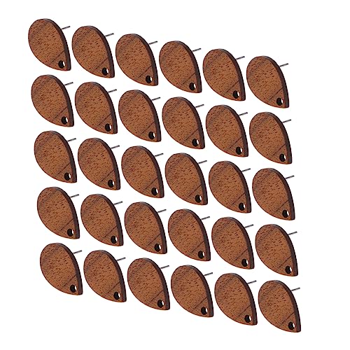 KOCKSHION 30 Stück Holz Ohrstecker DIY Ohrringe Zubehör für Schmuckherstellung Geometrische Wassertröpfchen Designs Stabile und Glatte Oberfläche für Kreative Bastelprojekte von KOCKSHION