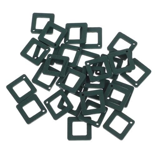 KOCKSHION 30 Stück Ohrringmaterial Ohrringe für Damenfarben Quadratische Ohrringe für Frauen geometrische Ohrringe für Frauen hohle quadratische Ohrringe hölzern Grün von KOCKSHION