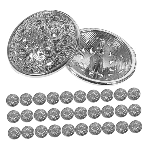 KOCKSHION 30 Stück Silberne Metallknöpfe mit Lochdesign für Diy Bekleidungsprojekte Robust und Langlebig für Jacken Mäntel Pullover und Accessoires KOCKSHION 30 Stück Silberne Metallknöpfe mit Lochdesign für Diy Bekleidungsprojekte Robust und Langlebig für Jacken Mäntel Pullover und Accessoires von KOCKSHION