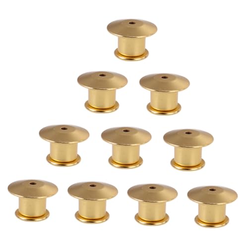 KOCKSHION 32Stücke Pin Abzeichen Rückseiten Goldene Verschlussklammern für Anstecknadeln Namensschilder und Bastelprojekte Einfach zu Installieren Langlebig und Vielseitig von KOCKSHION