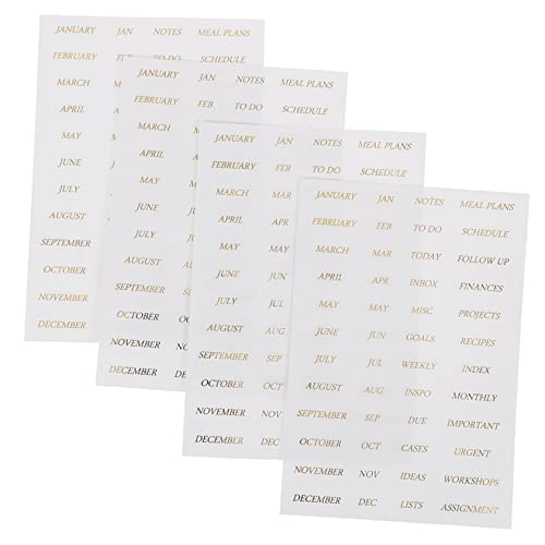 KOCKSHION 4 Blätter Transparente Pet Aufkleber mit Goldenen Englischen Monatsphrasen für DIY Scrapbooking Dekorative Sticker für Notizbücher Tagebücher und Bastelprojekte KOCKSHION 4 Blätter Transparente Pet Aufkleber mit Goldenen Englischen Monatsphrasen für DIY Scrapbooking Dekorative Sticker für Notizbücher Tagebücher und Bastelprojekte von KOCKSHION
