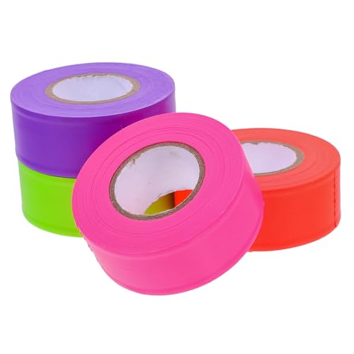 KOCKSHION 4 Rollen Markierungsband Flaggenband nicht klebendes Band Jagdmarkierungstool nicht klebendes Fahnenband nicht klebendes Kunststoffband Jagd Versorgung Jagdband PVC KOCKSHION 4 Rollen Markierungsband Flaggenband nicht klebendes Band Jagdmarkierungstool nicht klebendes Fahnenband nicht klebendes Kunststoffband Jagd Versorgung Jagdband PVC von KOCKSHION