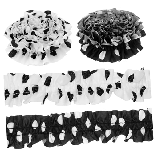 KOCKSHION 4 Rollen Rüschenteile Chiffonstoff Doppelt Gefaltetes Rüschband Nähzubehör für Diy Projekte Geeignet für Kleidung Haarschmuck und Bastelarbeiten KOCKSHION 4 Rollen Rüschenteile Chiffonstoff Doppelt Gefaltetes Rüschband Nähzubehör für Diy Projekte Geeignet für Kleidung Haarschmuck und Bastelarbeiten von KOCKSHION