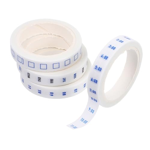 KOCKSHION 4 Rollen Washi Tape Dekorative Zeitplanung Klebebänder für Scrapbooking Journaling und Kalenderorganisation Praktische und Anpassbare Gestaltung für Büro und Schule von KOCKSHION