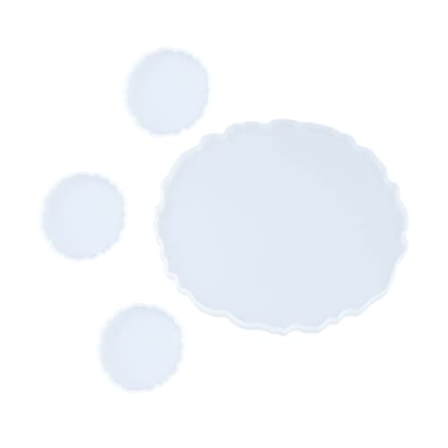 KOCKSHION 4 Stück Kristall-Epoxy-Form Schalenform groß Untersetzerform Epoxid-Tischform epoxidharz Silikonhandwerksformen Silikonguss-Epoxy-Form Tablett-Epoxy-Gießform Kieselgel Weiß KOCKSHION 4 Stück Kristall-Epoxy-Form Schalenform groß Untersetzerform Epoxid-Tischform epoxidharz Silikonhandwerksformen Silikonguss-Epoxy-Form Tablett-Epoxy-Gießform Kieselgel Weiß von KOCKSHION