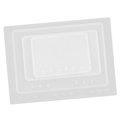 KOCKSHION 4 Stück Teiliges DIY Epoxidharz Kristall Notizbuch Silikonform Kreative Gießform für Bastelarbeiten Varianten für Persönliche Sammlungen und Schulpartys von KOCKSHION