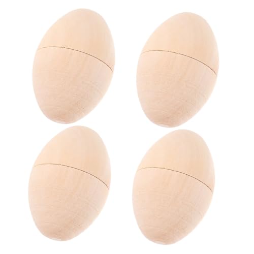 KOCKSHION 4 Stück Weiße Befruchtete Eier Basteleier Eierornament Eierbemalung Ostern DIY Basteldeko Osterdekorationen Eierbemalung Ei Kreatives Ei Osterei Requisite Ostern DIY von KOCKSHION