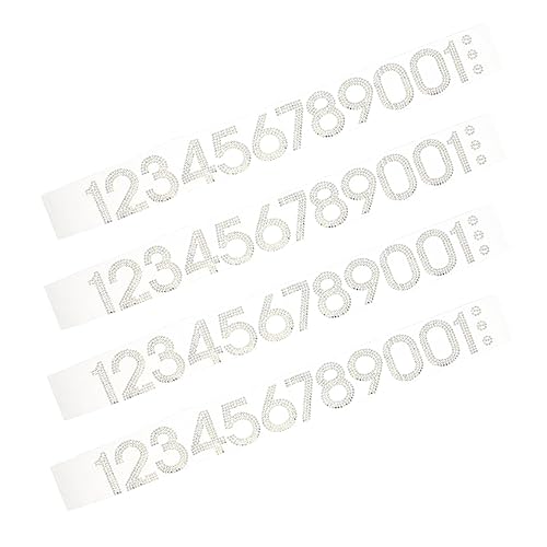 KOCKSHION 40 Stück Anzahl Strass-Patches Flicken für Bekleidung Flicken für Jacken 0-10 Patches Flicken nähen Applikationen für Kleidung Eisen auf Zahlenflecken Strasssteine ​​zum Aufbügeln von KOCKSHION