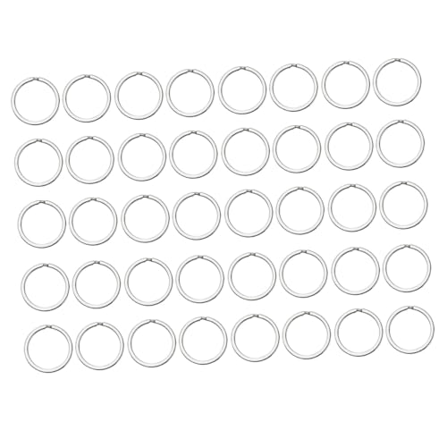 KOCKSHION 40 Stück Teiliges Flaches Metall schlüsselring Stabile Split ringe für Schlüsselanhänger und DIY basteln Vielseitig für Tür Autoschlüssel Schmuckherstellung und Kleine Anhänger von KOCKSHION