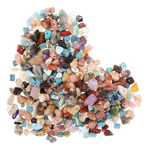 KOCKSHION 400 Stück DIY Perlen Bunte Natursteinperlen für Armbänder und Schmuckherstellung für Kreative Bastelprojekte und Dekorationen von KOCKSHION