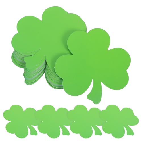 KOCKSHION 40Stücke Kleeblatt Papierausschnitte für Patrick's Day DIY Dekorationen Leichte und Einfach Anbringbare Streudeko für Klassenzimmer und Partys Klebepunkte von KOCKSHION