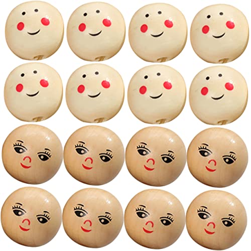 KOCKSHION 40Stücke Smile Face Perlen für Schmuck DIY Runde Charm Perlen für Armbänder und Kreative Bastelprojekte von KOCKSHION