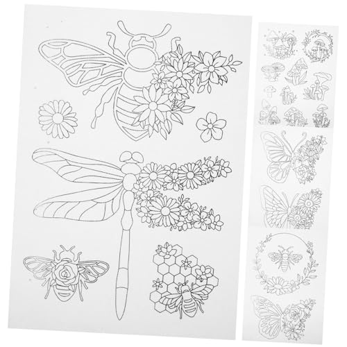 KOCKSHION 4Blätter Wasserlösliches Stickblatt DIY Stickmaterial für Nähprojekte Einfach Zuschneidbar und Leicht Abzureißen für Handarbeiten und Kleidungsgestaltung von KOCKSHION