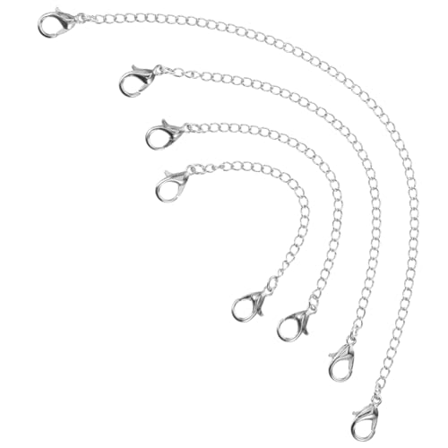 KOCKSHION 4Stücke Halsketten Verlängerungsketten mit Karabinerverschluss DIY Armband Schmuck Zubehör für Halsketten Langlebig und Vielseitig zur Schmuckherstellung und Reparatur von KOCKSHION