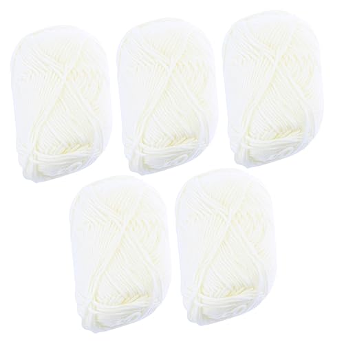 KOCKSHION 5 Rollen Baumwollgarn für Diy Projekte Handstrick und Häkelgarn für Schals und Dekoration Vielseitig Einsetzbar Baumwolle Leicht zu Verarbeiten KOCKSHION 5 Rollen Baumwollgarn für Diy Projekte Handstrick und Häkelgarn für Schals und Dekoration Vielseitig Einsetzbar Baumwolle Leicht zu Verarbeiten von KOCKSHION