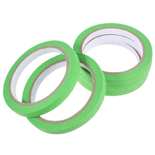 KOCKSHION 5 Rollen Bunte Klebebänder für Kreative Bastelprojekte Masking Tape mit Guter Haftung Leicht Ablösbar für Dekoration Verpackung und DIY Anwendungen von KOCKSHION